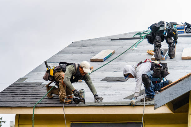 Professional Gutter Installation technician working in Clayton, ID